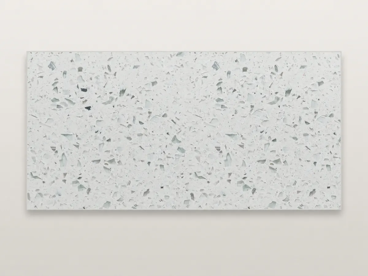 Star White quartz slab pattern