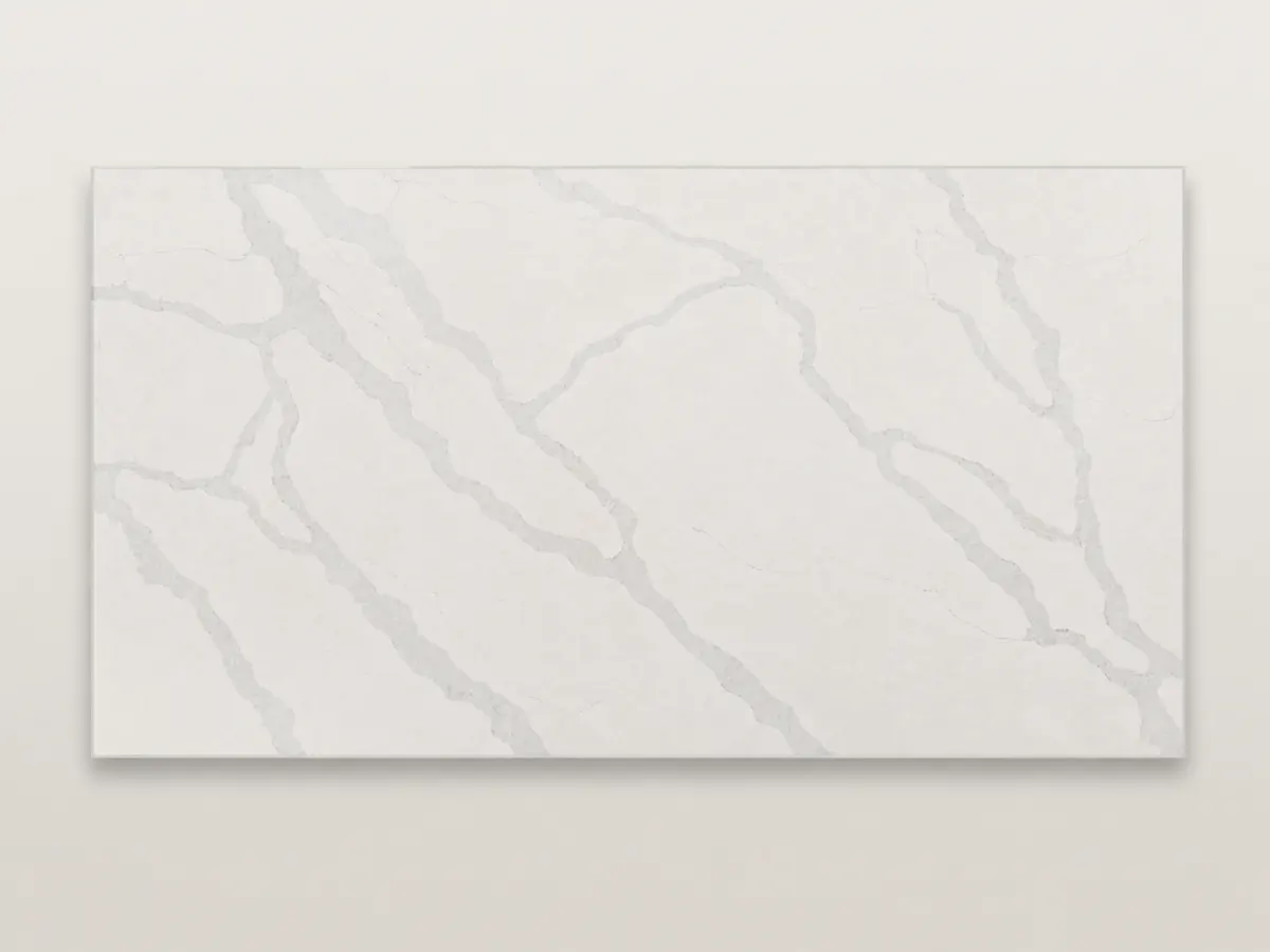 Calacatta White quartz slab pattern