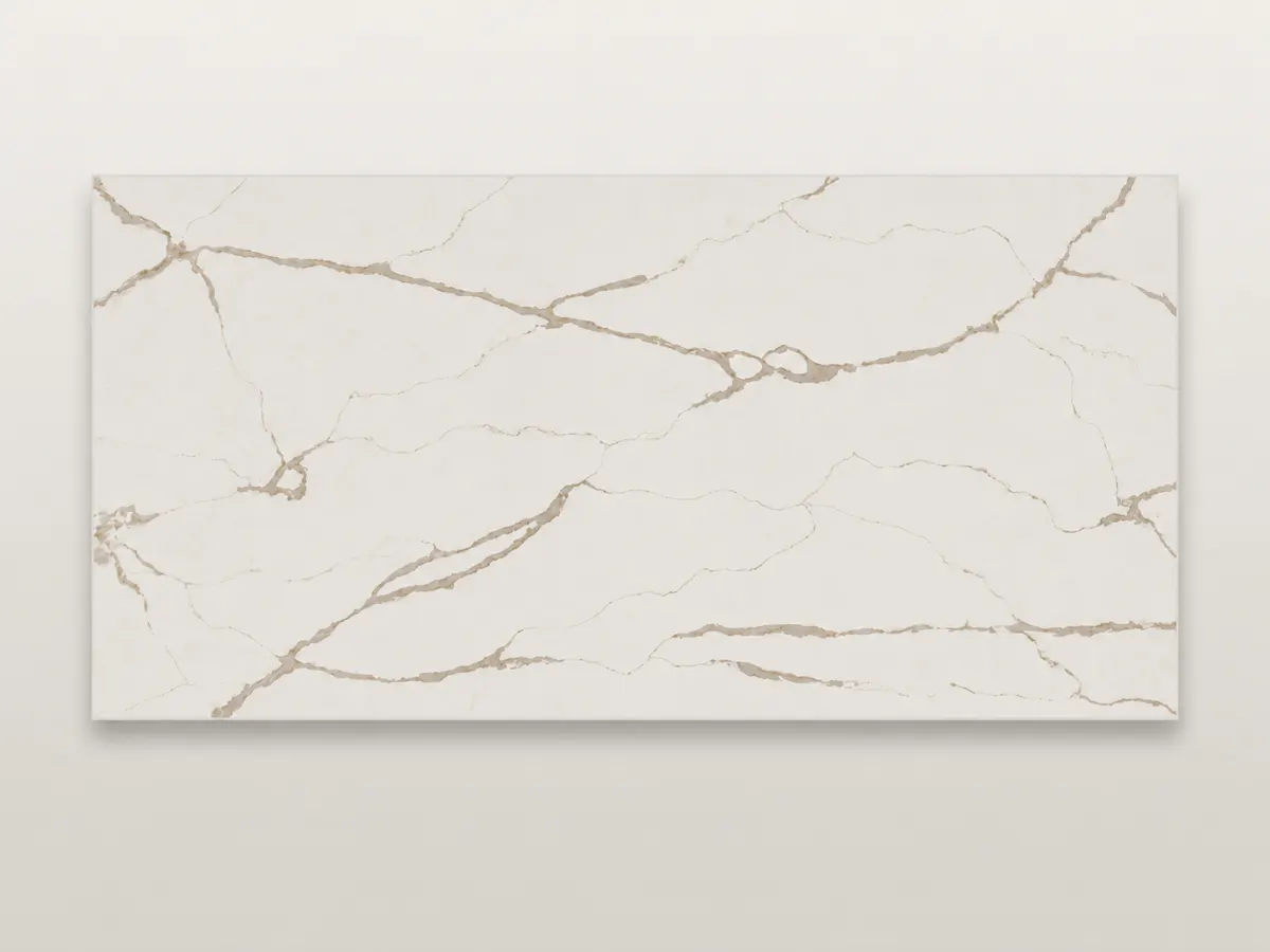 Calacatta Gold quartz slab pattern
