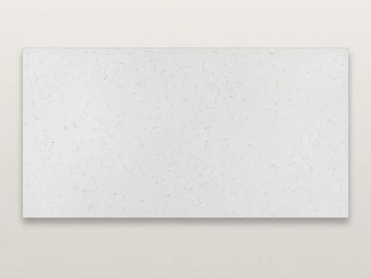 Misty White quartz slab pattern