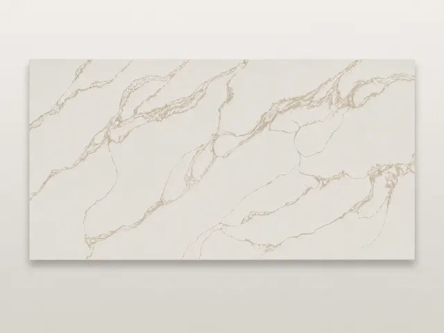Honey Calacatta quartz surface