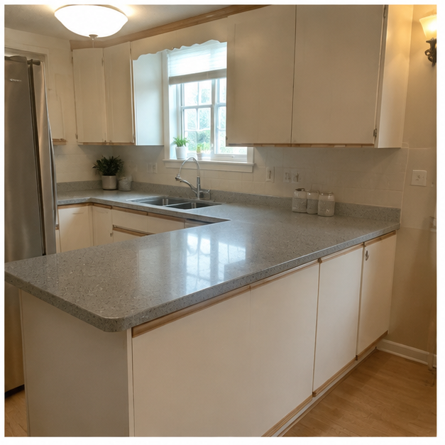 Grey Speckle kitchen reference 4