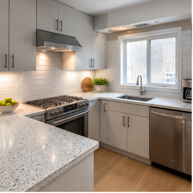 Sea Salt Terrazzo kitchen reference 1