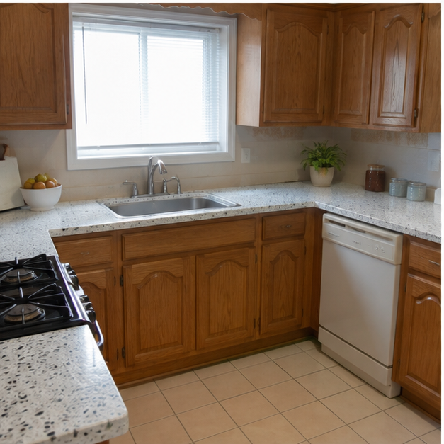 Sea Salt Terrazzo kitchen reference 3