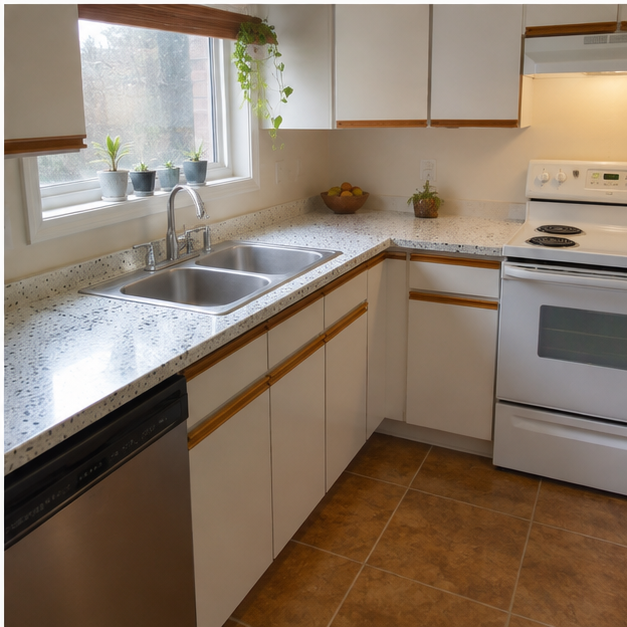Sea Salt Terrazzo kitchen reference 4
