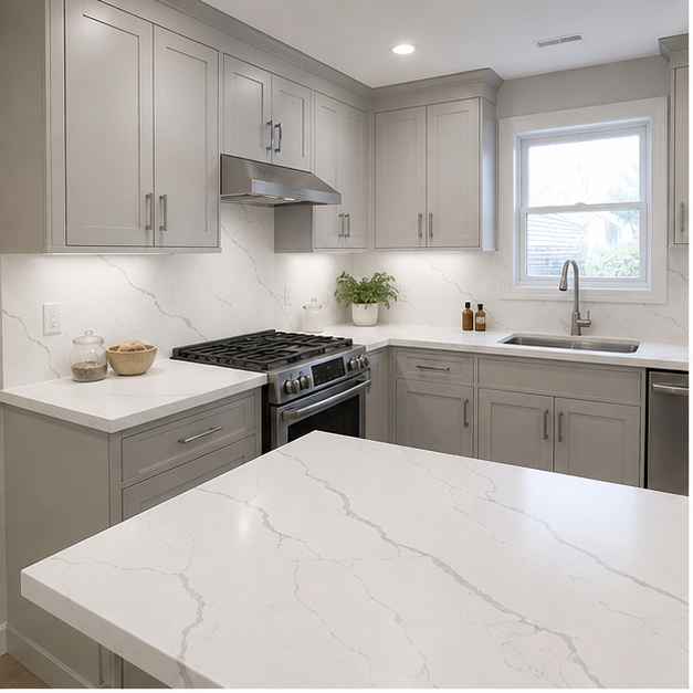 Calacatta Vein kitchen reference 1