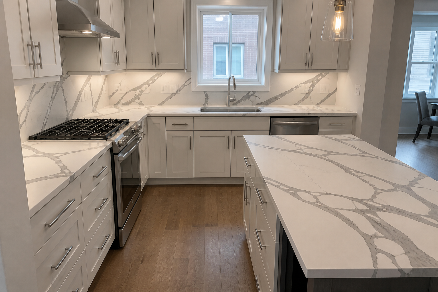 Statuario kitchen reference 1