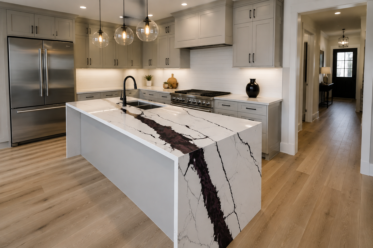 Calacatta Viola kitchen reference 3