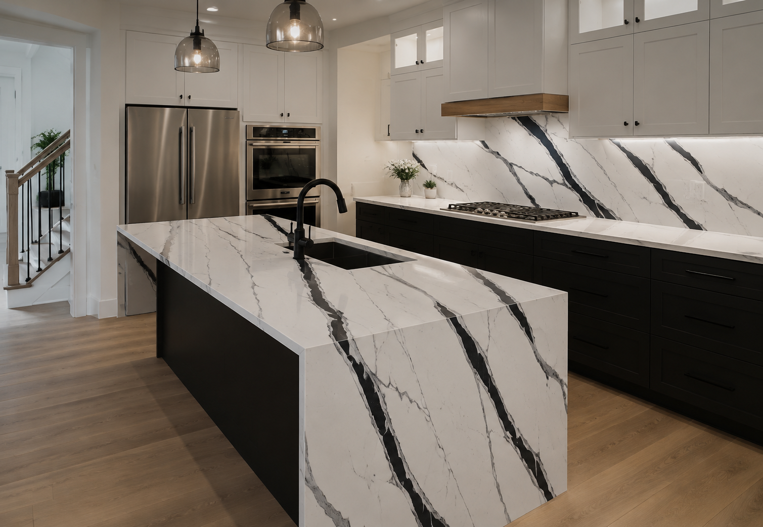 Bold Black Vein kitchen reference 3