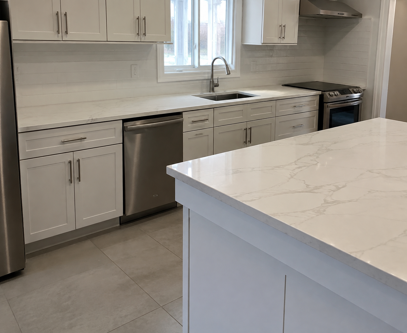 Honey Calacatta kitchen reference 1