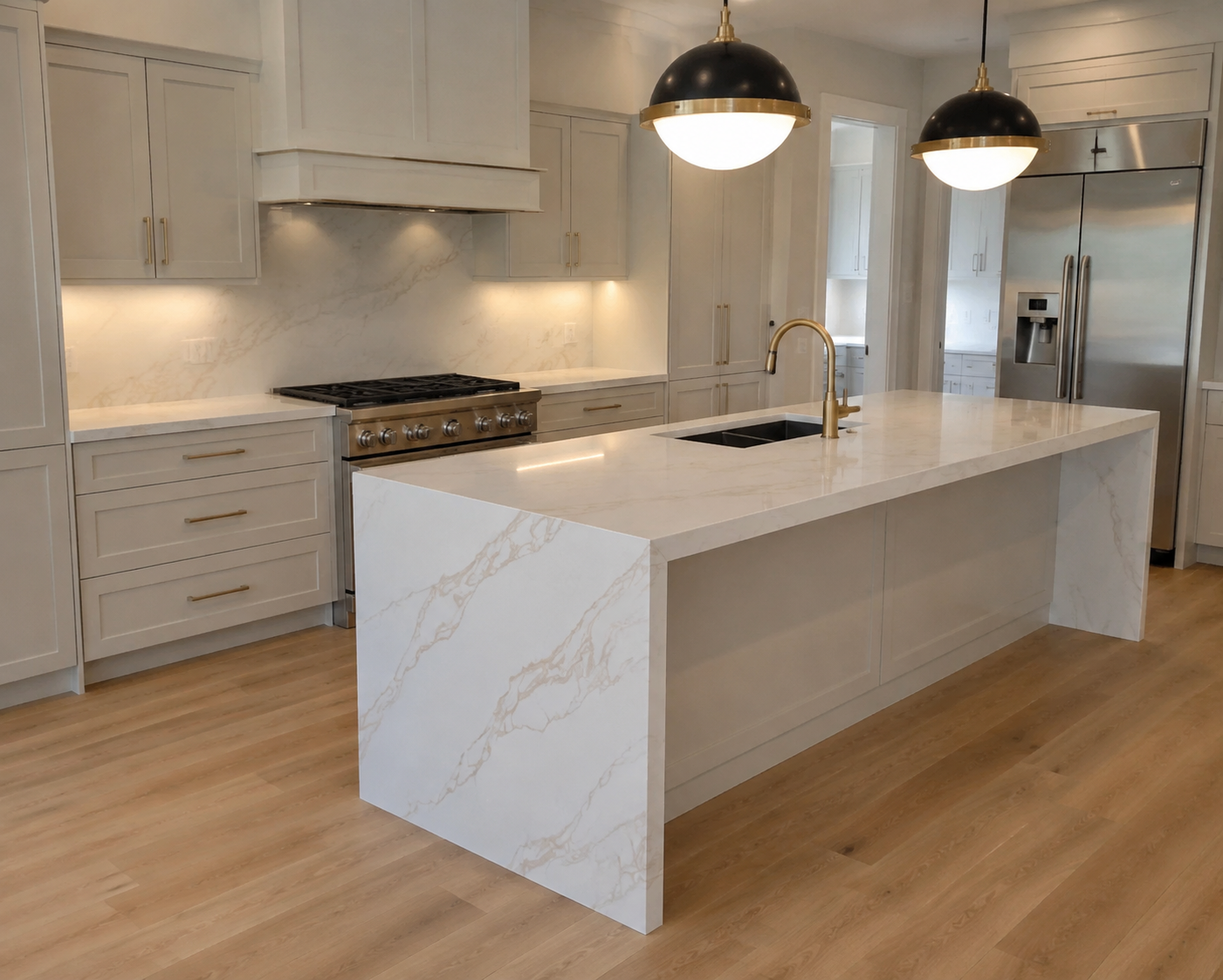 Honey Calacatta kitchen reference 3